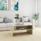 vidaXL Coffee Table Sonoma Oak 35.4"x23.6"x16.7" Engineered Wood