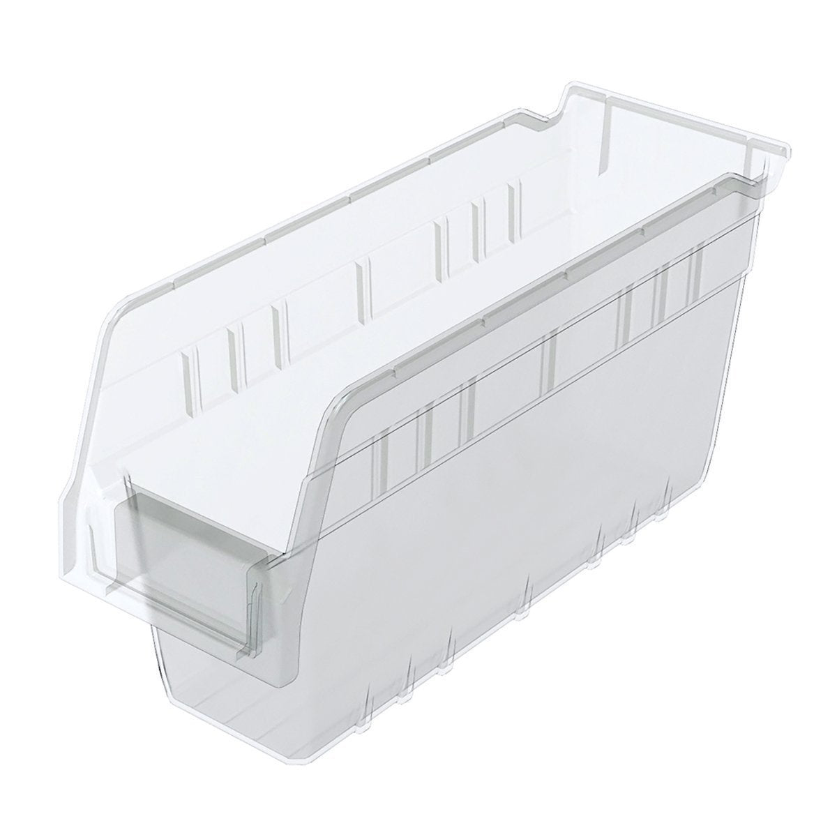 Akro-Mils 30040 Plastic Nesting Shelfmax Storage Bin Box, (12-Inch X 4-Inch X 6-Inch), Clear, (16-Pack)