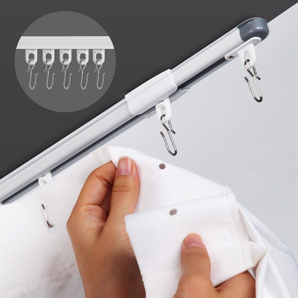 Metal Curtain Track Hooks S Shaped Small Curtain Hooks Stainless Steel Drape Wire Hooks For Ceiling Curtain Drape Track (30Pcs)