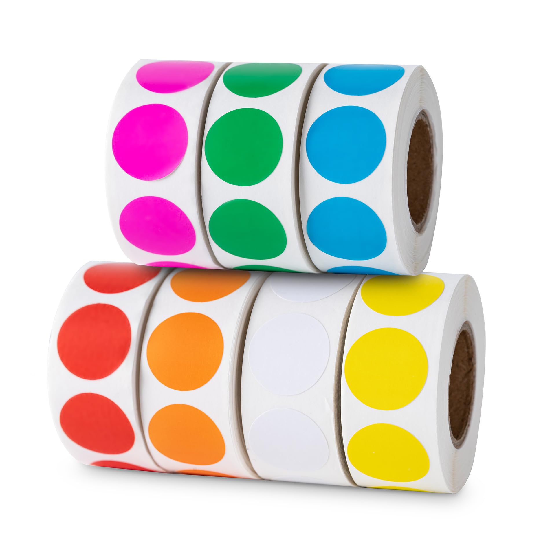 Hoewina 3500 Pcs Colored Dot Stickers, 3/4' Label Sticker Round Color Coding Labels Circle Dots Labels Circle Stickers For Offi