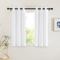 Nicetown White Sheer Kitchen Window Curtains 24 Inches Long, Grommet Short Curtains Elegant & Airy Breathable Light Filtering Dr