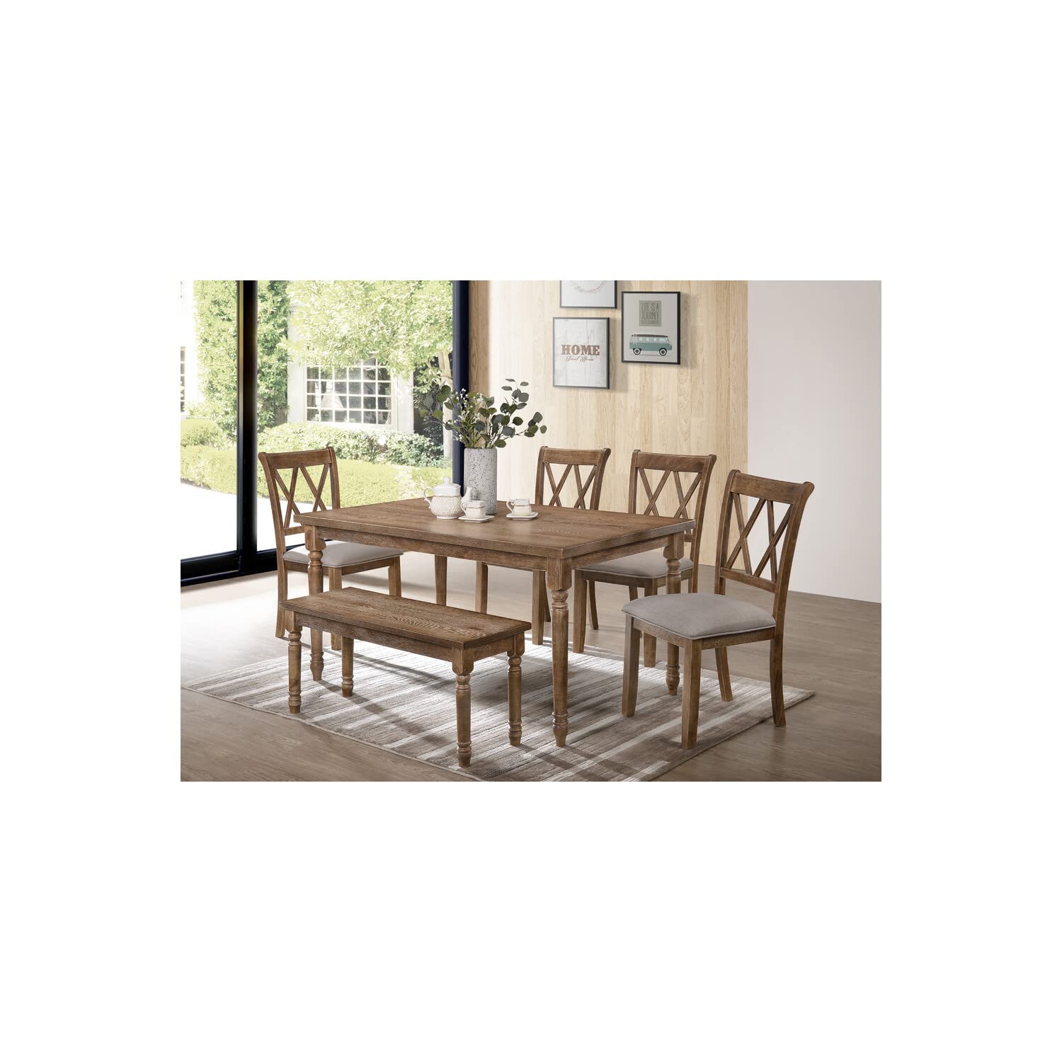 Best Master Luxembourg Solid Wood Dining Side Chair In Natural Oak (Set Of 2)