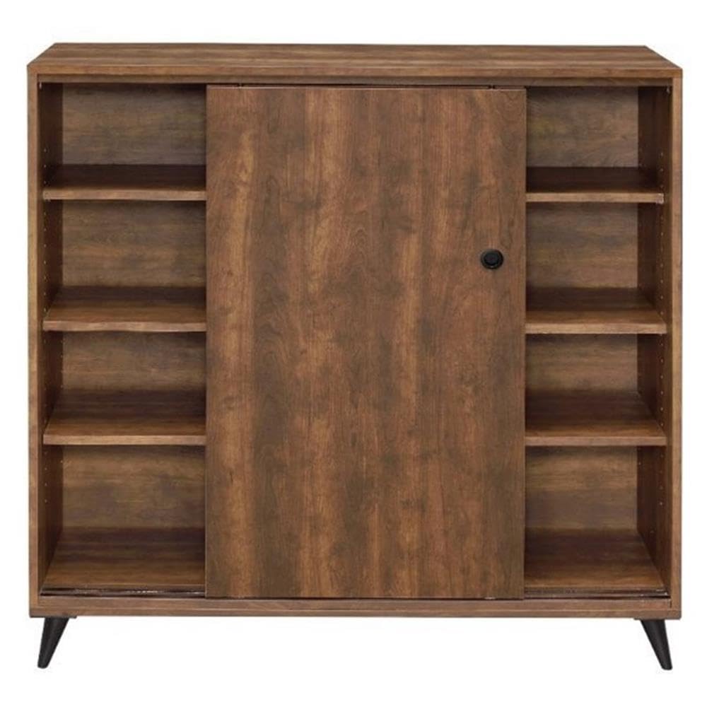 Acme Waina 3-Adjustable Wood Shelf Storage Accent Cabinet In Oak