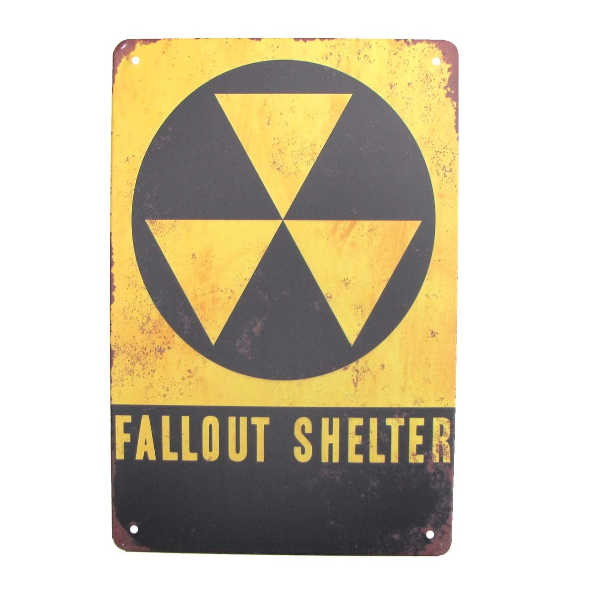 TG,LLC Treasure Gurus Vintage Fallout Shelter Metal Sign Retro Wall Art Tin Garage Man Cave Plaque Bar Pub Decor