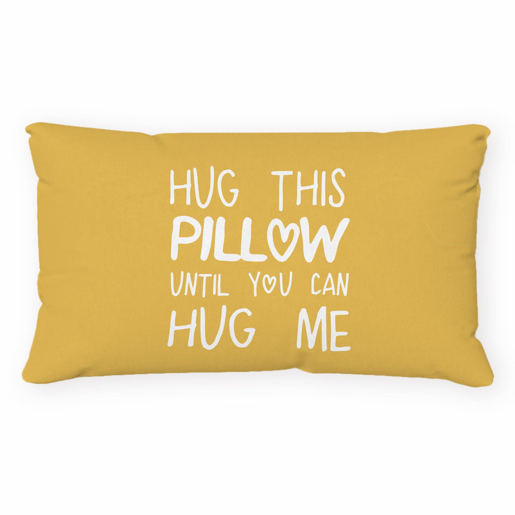 Sufamb Hug This Pillow Until You Can Hug Me Throw Pillow Covers Decor For Bedroom,12''X20'' Pillow Case, Boyfriend Girlfriend Bi