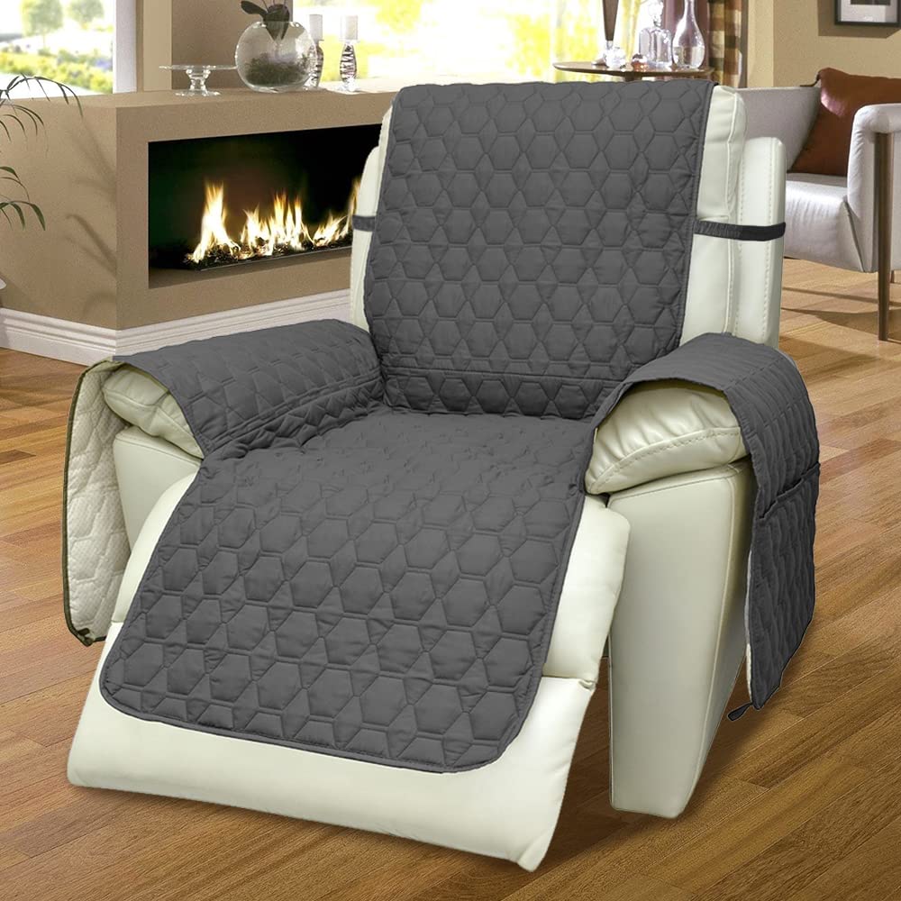 RBSC Home 38 Inch Recliner Chair Cover 100% Waterproof Slipcovers Anti-Slip Small Recliner Slipcovers for Pets Baby Dogs Cats Wa