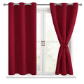 Hiasan Short Blackout Curtains For Bedroom - Thermal Insulated & Light Blocking Window Curtains For Living Room, 2 Drape Panels