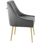 Modway Discern Upholstered Performance Velvet Dining Chair, Gray