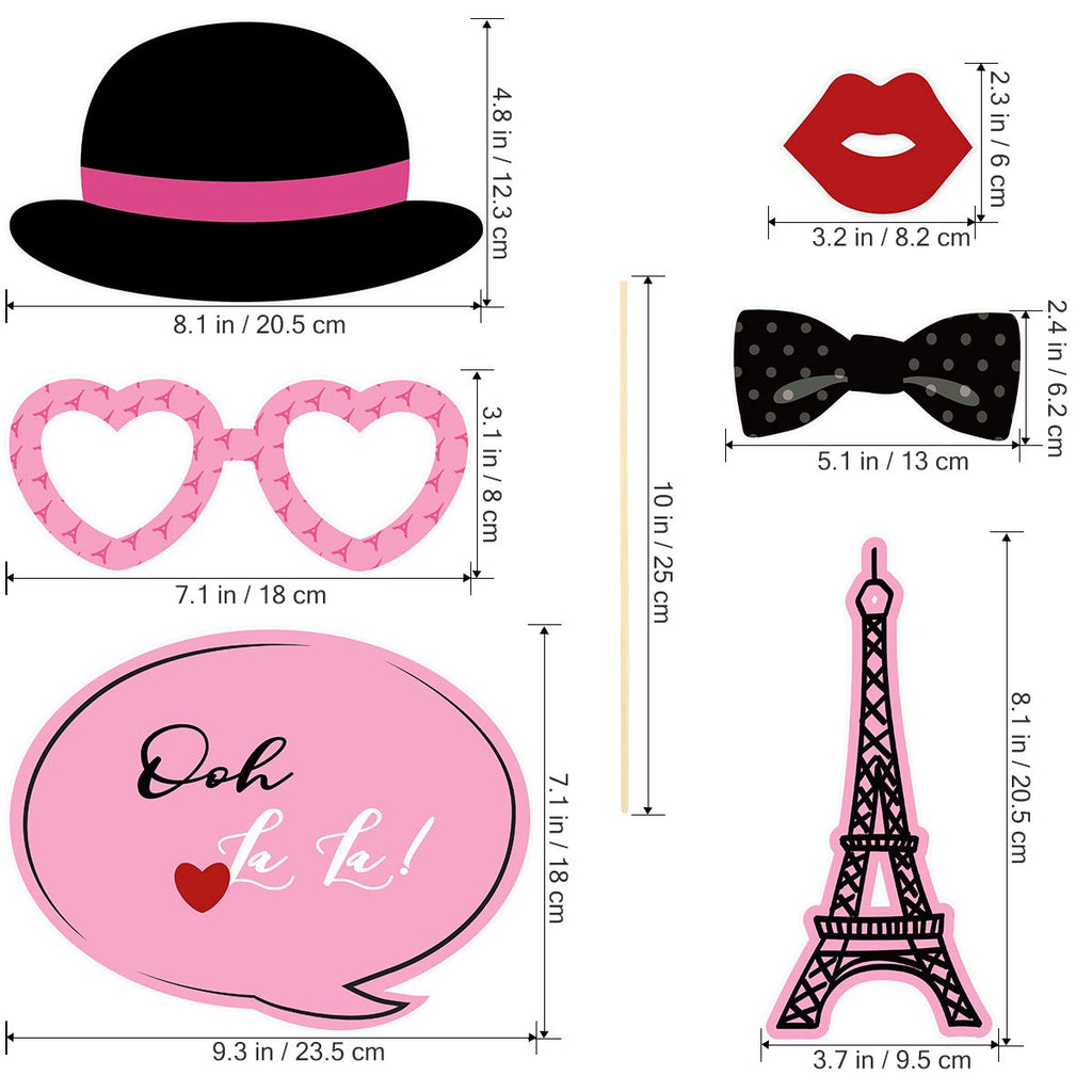Paris Photo Props Paris Party Photo Booth Props Kit Paris Themed Decoration French Photo Booth Props, Eiffel Tower, Oh La La Par