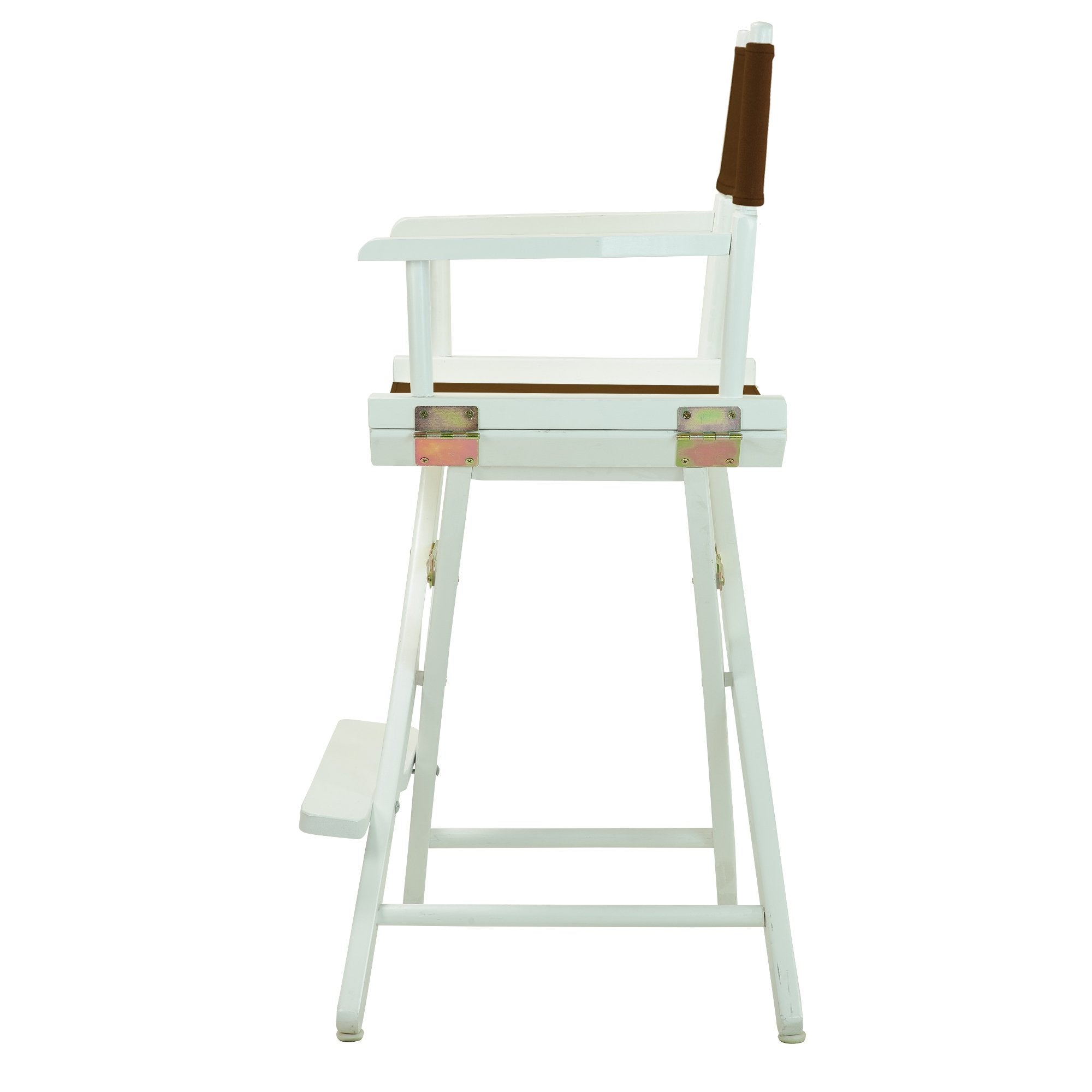 Casual Home 220-01/021-45 Director'S Chair Canvas 24" - Counter Height Whiteframe/Brown