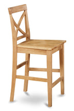East West Furniture JAPB3-OAK-W 3 Piece Counter Height Pub Set for Small Spaces Contains a Round Kitchen Table with Pedestal and 2 Dining Room Chairs, 36x36 Inch, Oak