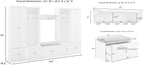 Crosley Furniture Harper 6-Piece Hall Tree, Storage Cabinet, Shoe Rack Bench, And Wall Shelf Set With Hooks, White