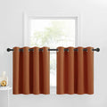 NICETOWN Burnt Orange Curtain Valances for Kitchen Windows/Bathroom/Living Room/Bedroom, Farmhouse Grommet Top Short Window Vala
