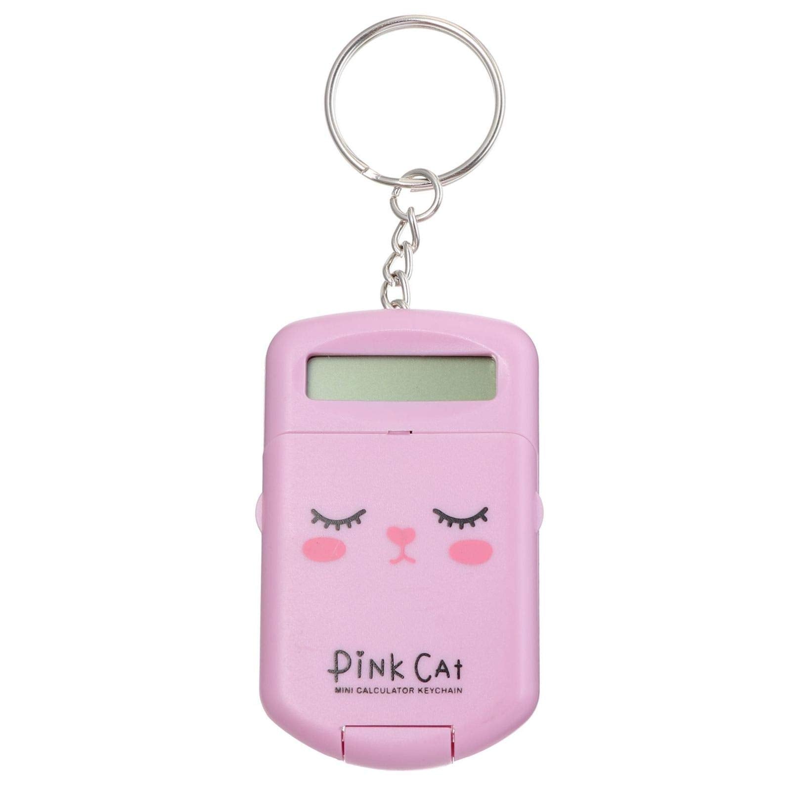 2Pcs Mini Calculator Keychain Portable Cute Cartoon Calculator Electronic Pocket Calculator With Key Ring For Students Supplies