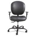 Safco Products 3391Bv Alday 24-7 Ergonomic Rolling Task Chair With Vinyl Seat, Optional Arms, 500 Lbs. Capacity (Sold Separately), Black