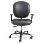 Safco Products 3391Bv Alday 24-7 Ergonomic Rolling Task Chair With Vinyl Seat, Optional Arms, 500 Lbs. Capacity (Sold Separately), Black