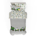 Franco Kids John Deere Farm Equipment Bedding 5 Piece Super Soft Reversible Comforter And Sheet Set, Full, (Officially Licensed
