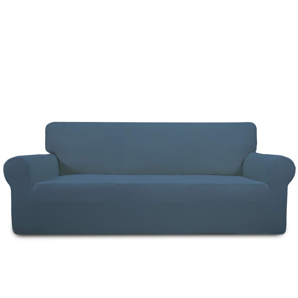 Purefit Stretch Oversized Sofa Slipcover – Spandex Jacquard Non Slip Soft Couch Sofa Cover, Washable Furniture Protector With Non Skid Foam And Elastic Bottom For Kids (Oversized Sofa, Bluestone)