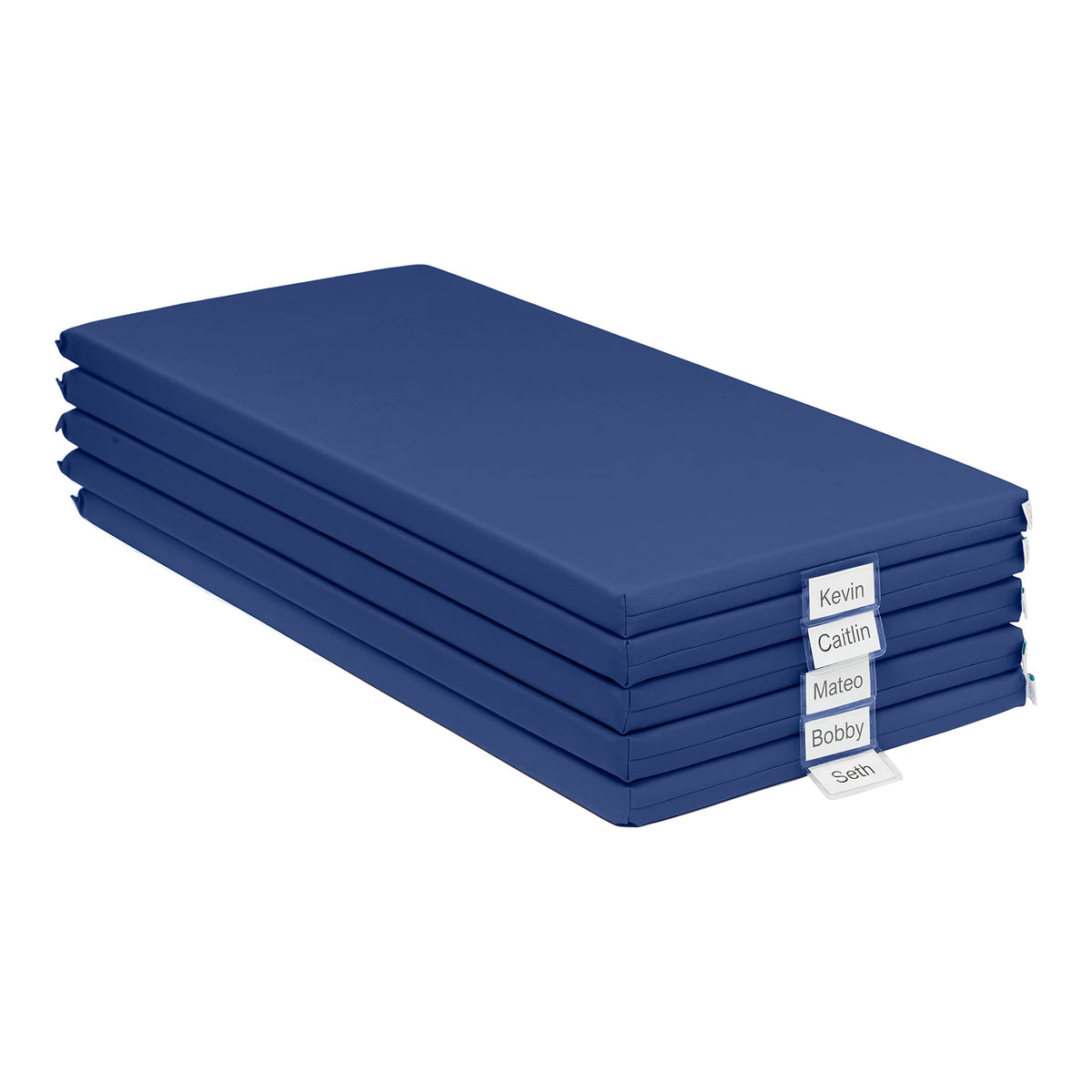 Ecr4Kids Softzone Rainbow Rest Mat, 2In, Sleeping Pad, Navy, 5-Piece