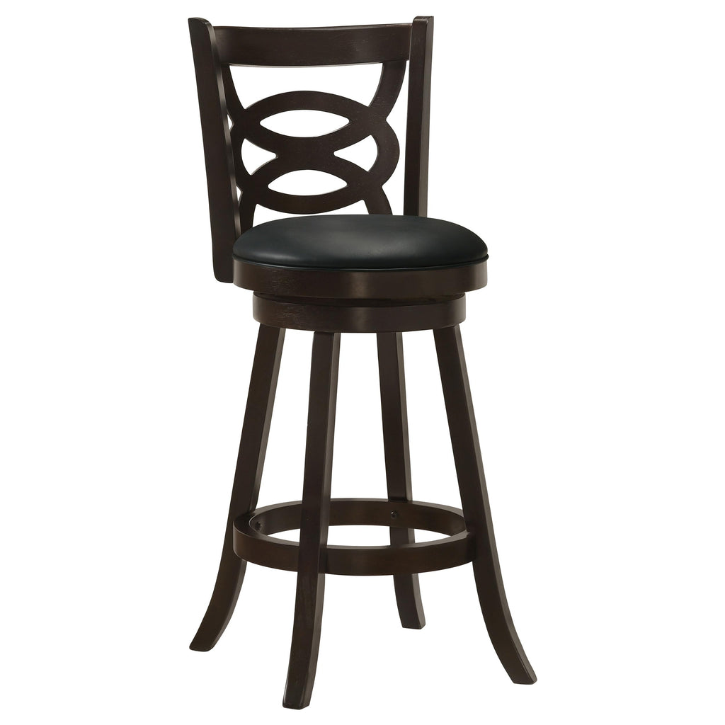 Coaster Home Furnishings Calecita Wood Swivel Bar Stool Cappuccino (Set of 2)