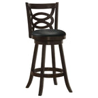 Coaster Home Furnishings Calecita Wood Swivel Bar Stool Cappuccino (Set of 2)