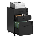 VASAGLE Mobile File Cabinet, 3 Drawers Filing Cabinet with Wheels, for Home Office, for A4, Letter Sized Documents, Adjustable H