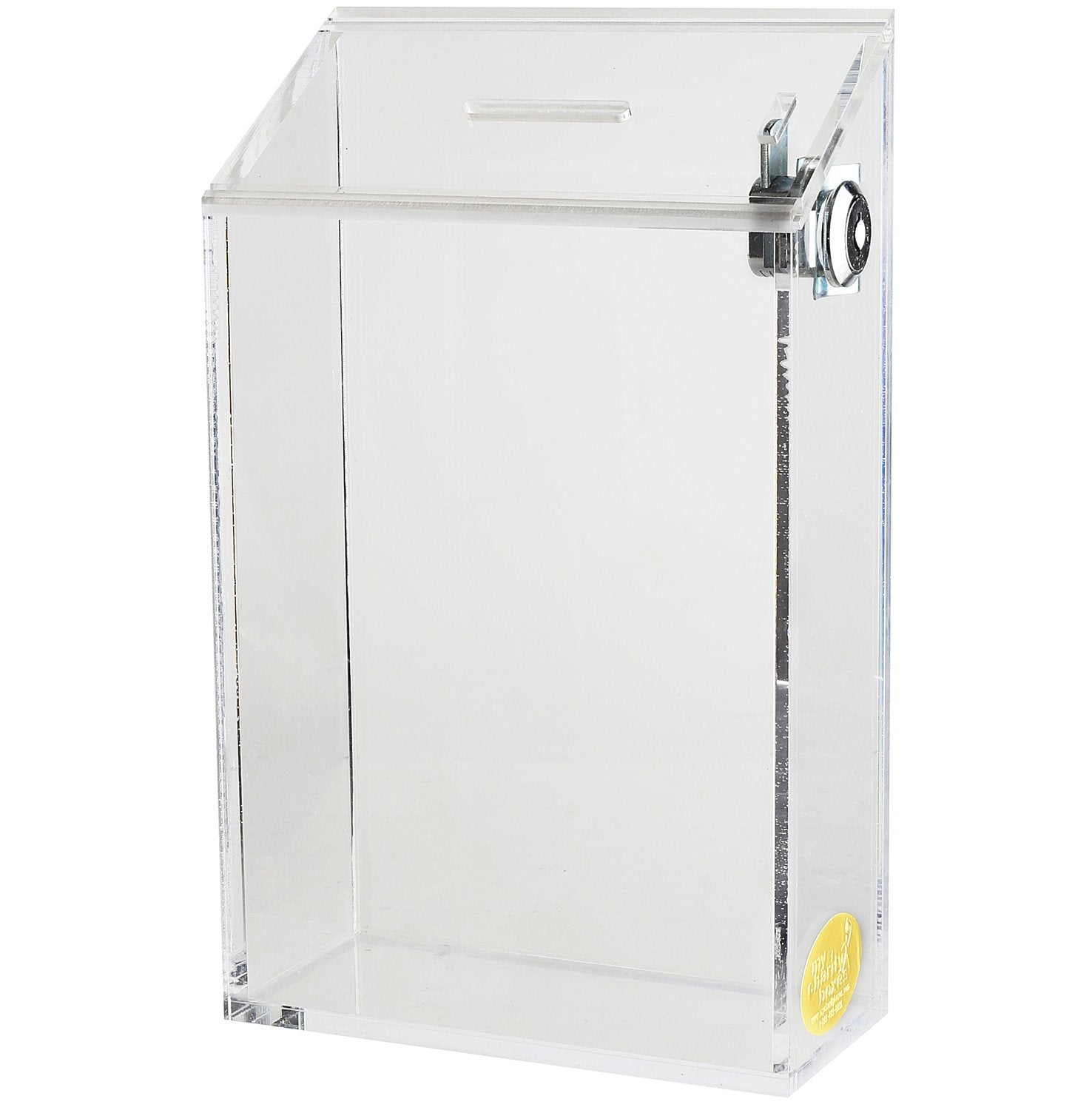 My Charity Boxes - Acrylic Box - Donation Box - Suggestion Box - Charity Box - Tip Container (Cover Opens To Side Sliding)