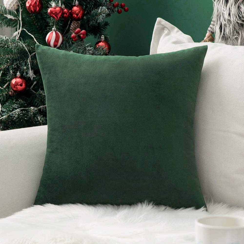 Miulee Christmas Velvet Soft Soild Decorative Square Throw Pillow Cover Cushion Case For Couch Sofa Bedroom Car 20 X 20 Inch 50