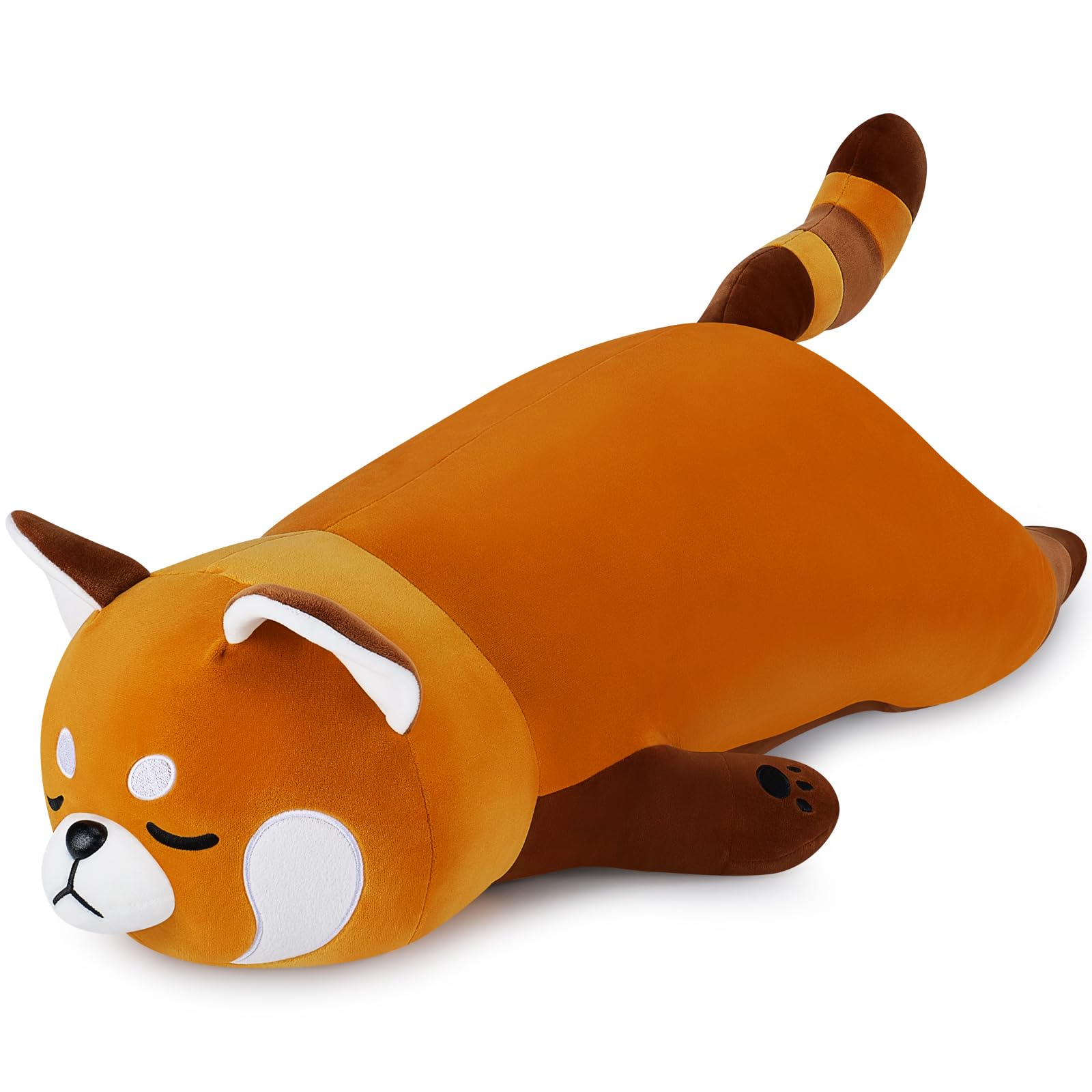 30' Giant Red Panda Plush Stuffed Animal- Red Panda Plush Pillow Plushies, Large Sleeping Red Panda Plush Toy, Cute Hugging Plu