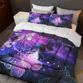 Sunnycitron 3D Purple Butterfly Bedding Queen Comforter Set Dreamy Butterfly Comforter Set For Girls Neon Butterflies Purple Bed