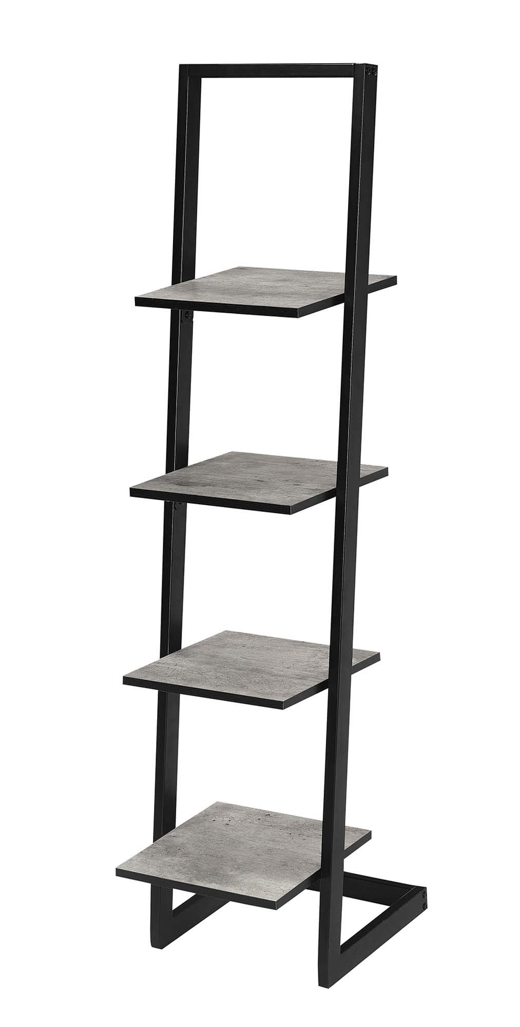 Convenience Concepts Designs2Go 4 Tier Ladder Bookshelf, Faux Birch / Black