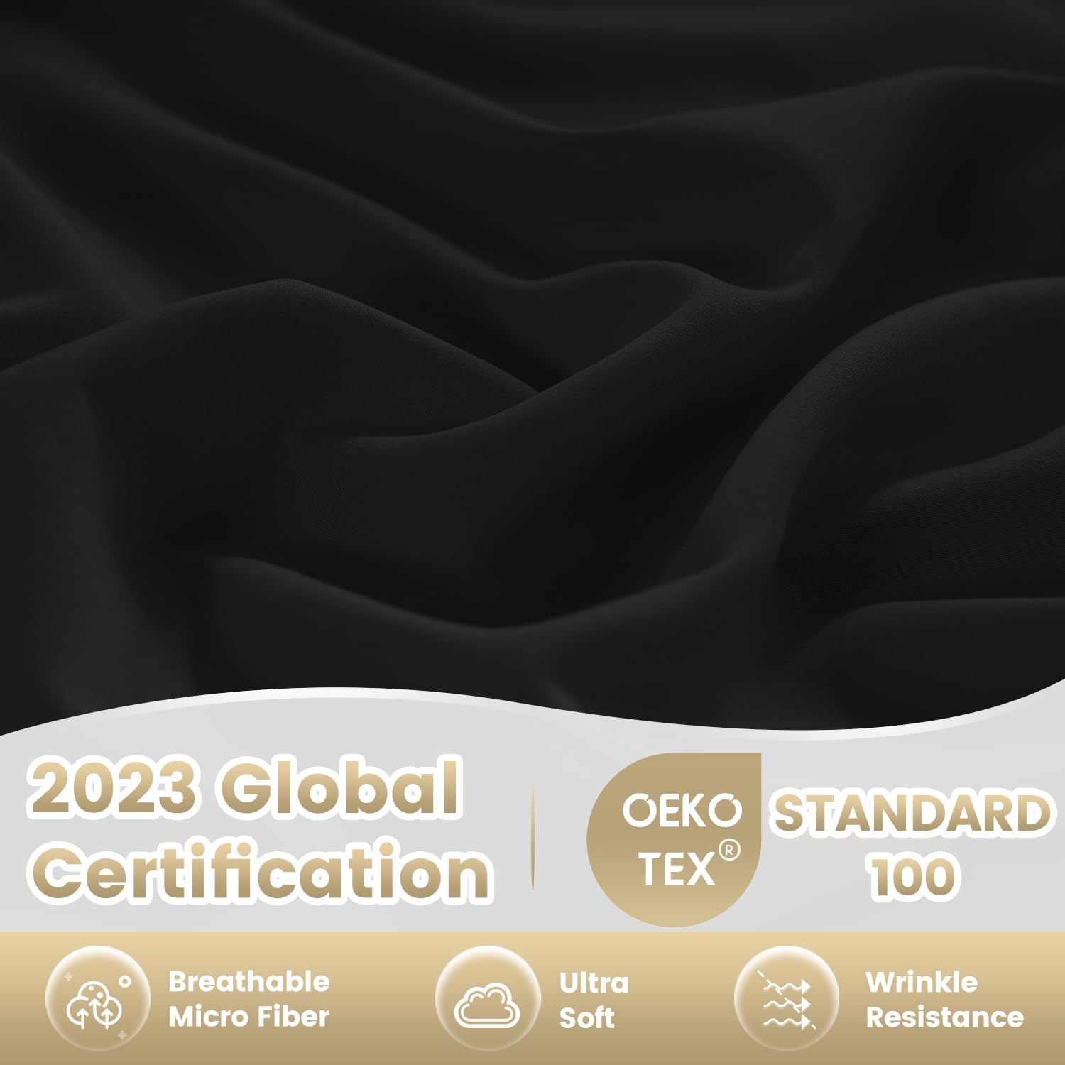 Cozysmile Silky Soft King Size Sheet Set - Luxury 4 Piece Breathable Cooling Sheets For King Size Bed, 16'' Deep Pocket Easy Car