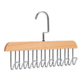 Aarsh Anti Slip Multi Hook Coat Rack, Multifunctional NonSlip Storage Hangers With 8 Hooks, 360 Degree Swivel Wooden Belt Hange