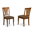 East West Furniture Avon7-Sbr-C 7 Pc Avon Dinette Table Featuring Leaf And 6 Cushion Kitchen Chairs.