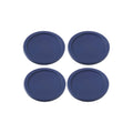 Anchor Hocking Replacement Lids for Glass Food Storage, 1 Cup Round, Navy, Set of 4 (Also Compatible with Pyrex Glass Food Stora