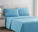 Clara Clark Twin Xl Sheets Set, Deep Pocket Bed Sheets For Twin Xl Size Bed - 3 Piece Twin Xl Size Sheets, Extra Soft Bedding Sheets & Pillowcases, Beach Blue Sheets Twin-Xl