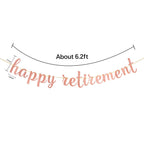 Innoru Glitter Happy Retirement Banner - For Farewell Party Bunting - Leaving Theme - Finally Retiring Party Bunting Decoration