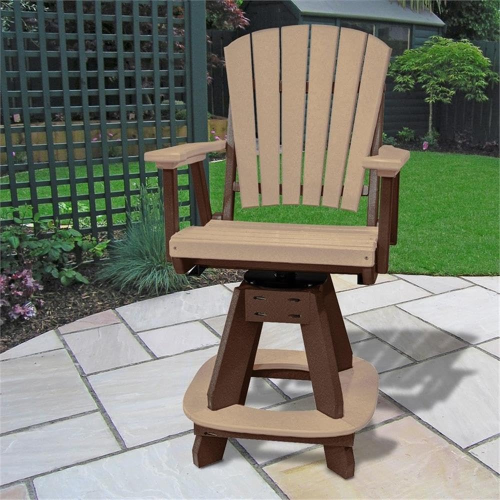 American Furniture Classics OS Home and Office Model 130-C-CTB Arm Cedar on a Tudor Brown Base Counter Height Swivel Dining Chair