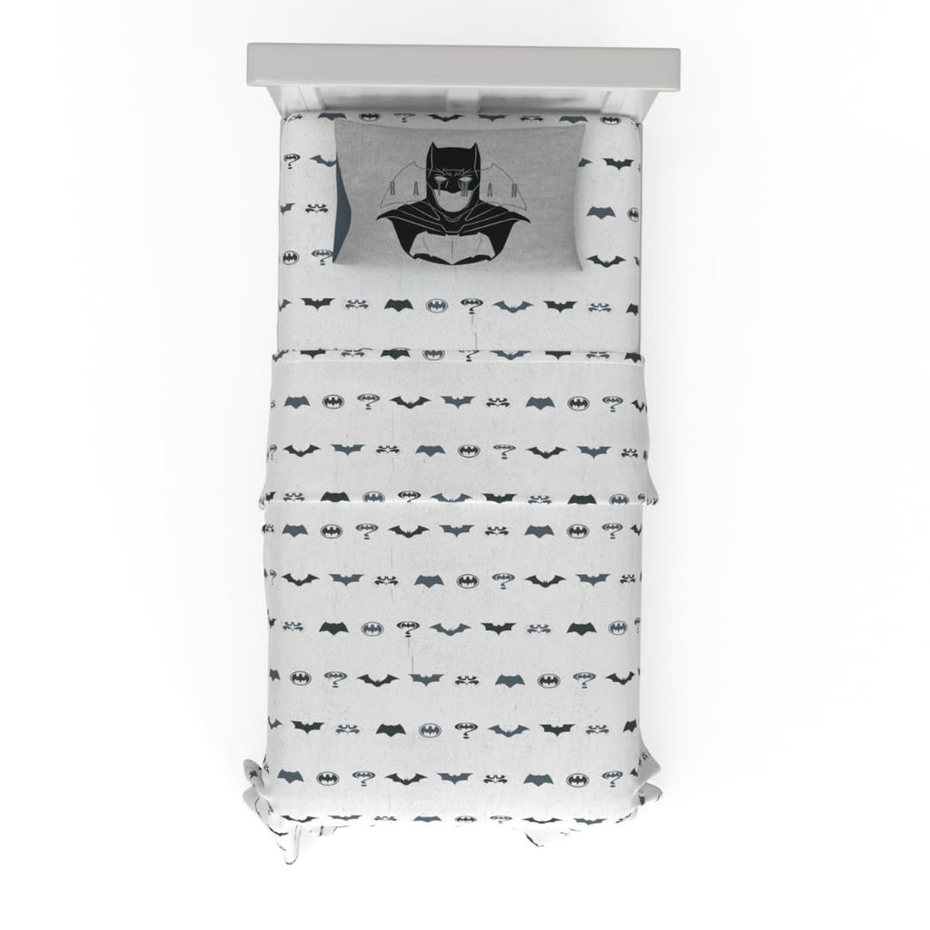 Franco Batman DC Comics Twin Sheet Set - Super Soft Microfiber Bedding, Officially Licensed, College Dorm Essentials