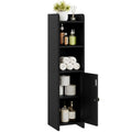Lomojo Small Bathroom Storage Cabinet Corner, Floor Cabinet with Adjustable Shelves, Freestanding Narrow Bathroom Toilet Paper O