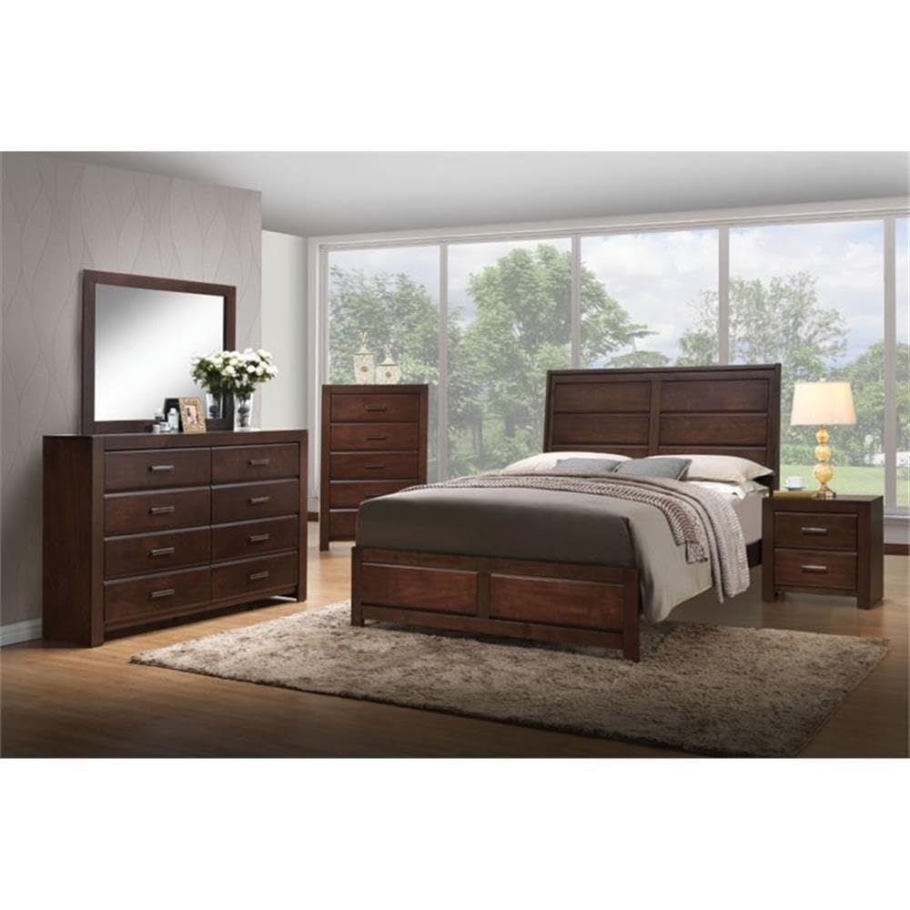 Acme Oberreit Queen Bed In Walnut