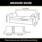 Princedeco T Cushion Sofa Slipcover 3 Pieces Sofa Covers For T Cushion Sofa Soft Couch Cover Sofa Slip Covers Furniture Covers W