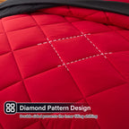 Cosybay Bed In A Bag King Reversible Comforter Sets 7Pcs All Season Down Alternative Bedding Sets Red And Black With Comforter,