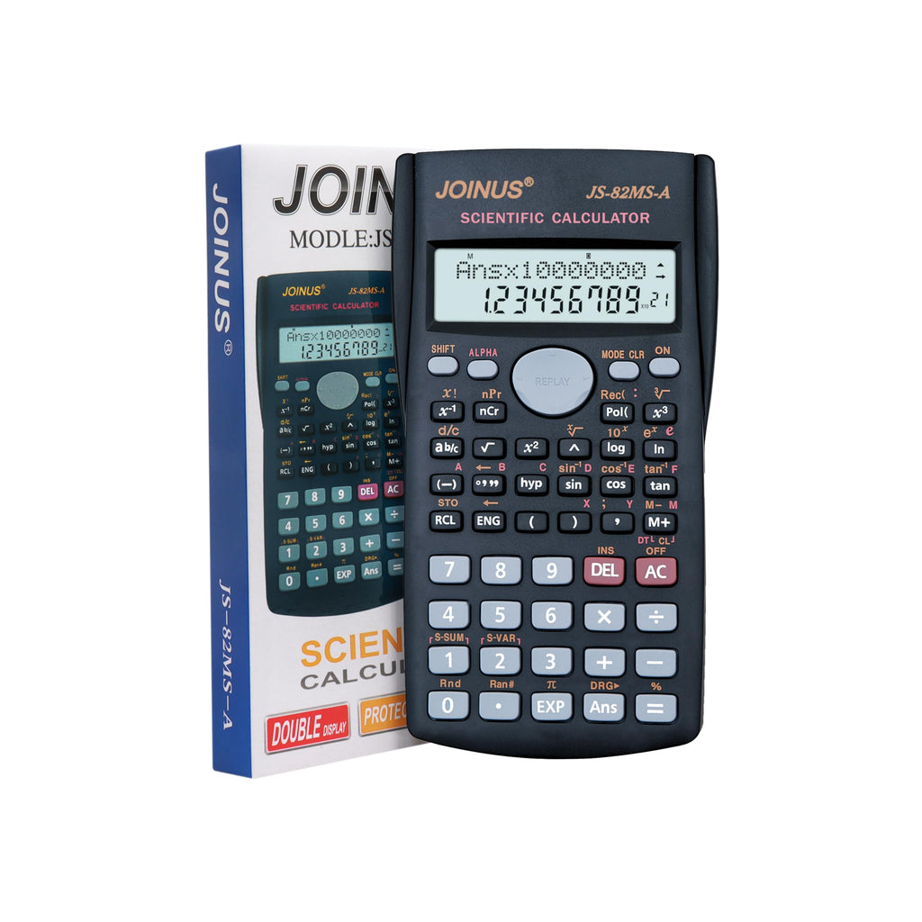 Scientific Calculator 240 Calculations Function, 12 Digits, Double Display, Business Office School Pocket Calculator, Black Colo