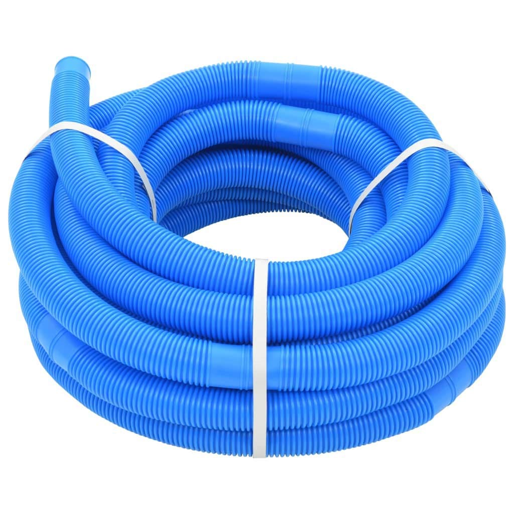 Vidaxl Pool Hose, Pool Hose With 4 Clamps, Vacuum Cleaner Hose, Swimming Pool Hose For Filter Pumps Skimmers, Blue 1.5' 49.2' U