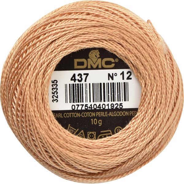 Dmc 116 12-437 Pearl Cotton Thread Balls, Light Tan, Size 12