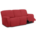 Easy-Going 8 Pieces Microfiber Stretch Sectional Recliner Sofa Slipcover Soft Fitted Fleece 3 Seats Couch Cover Washable Furnitu