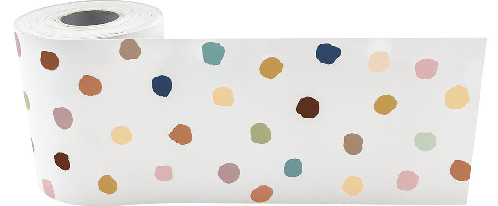 Teacher Created Resources Everyone Is Welcome Painted Dots Straight Rolled Border Trim (Tcr8912)