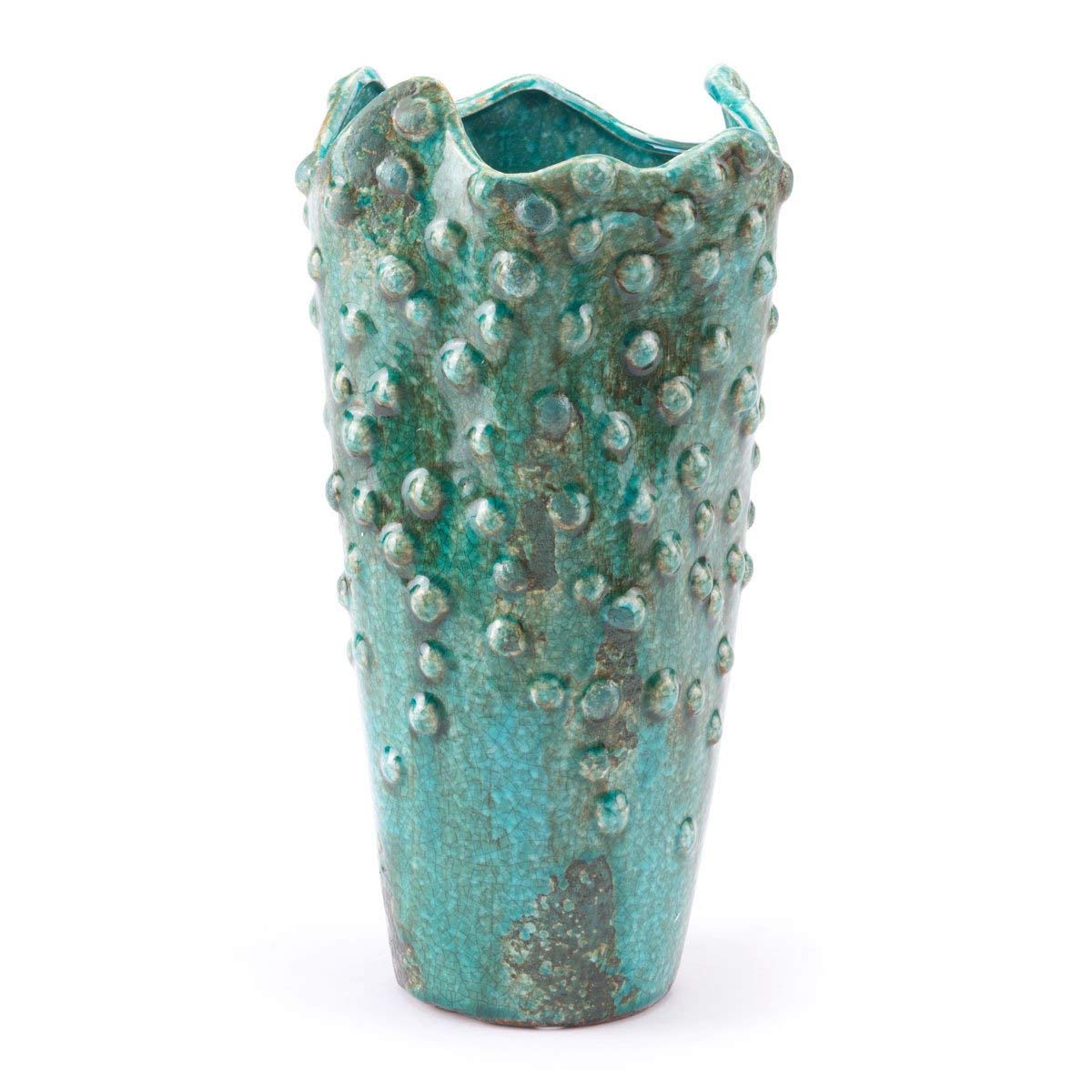 7.3' x 7.3' x 13.2' Green, Ceramic, Medium Vase