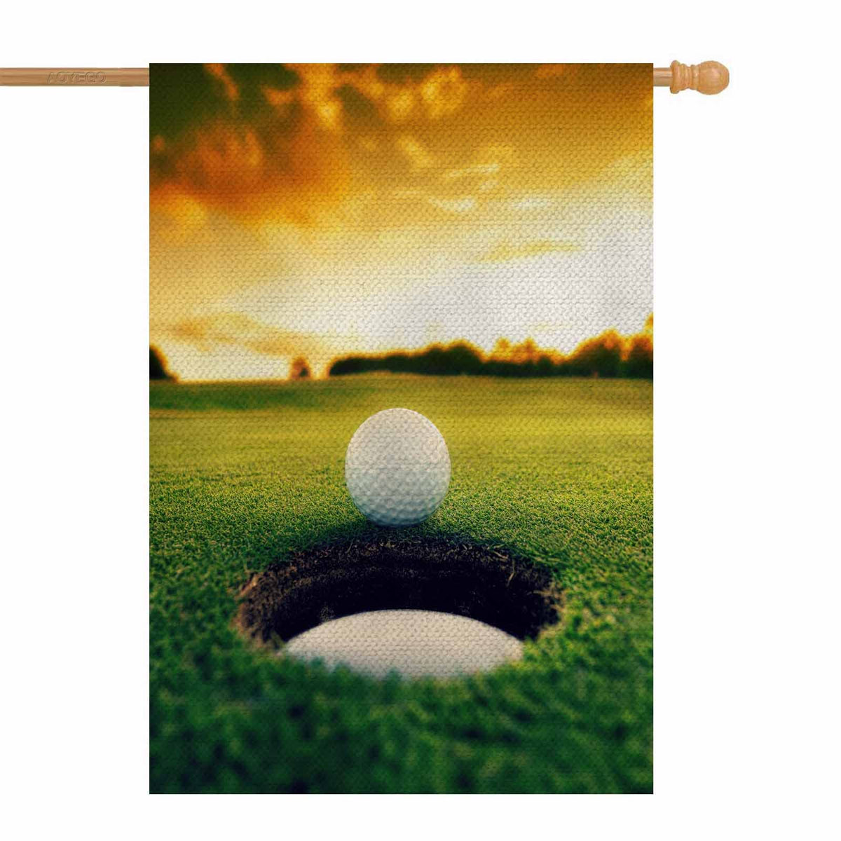 Aoyego Golf House Flag Vertical Double Sided Burlap Detail On The Lawn At Dusk Golf Club Farmhouse Yard Outdoor Seasonal Flags D